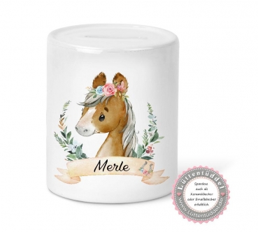 Preview: Fohlen Pony Wechselwäsche Beutel Wechselkleidung Name (personalisiert) Kindergarten Wunschname KITA Kindergarten Einschulung Lüttentüddel®